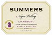 Label for Summers Estate Wines