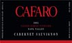 Label for Cafaro Cellars